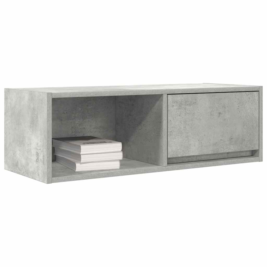 Dulap TV Beton Gri 80x31x25,5 cm Lemn prelucrat GartenMobel Dekor
