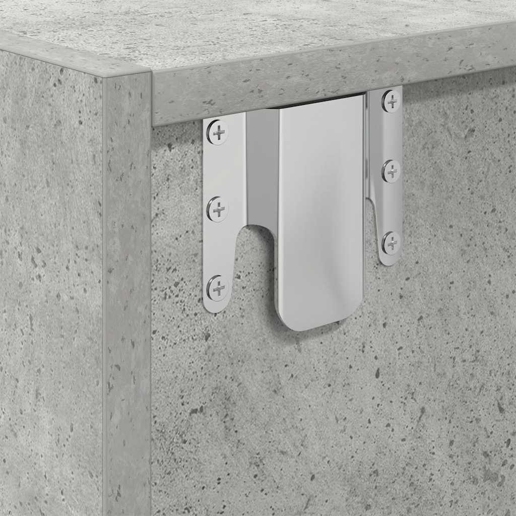 Dulap TV Beton Gri 80x31x25,5 cm Lemn prelucrat GartenMobel Dekor
