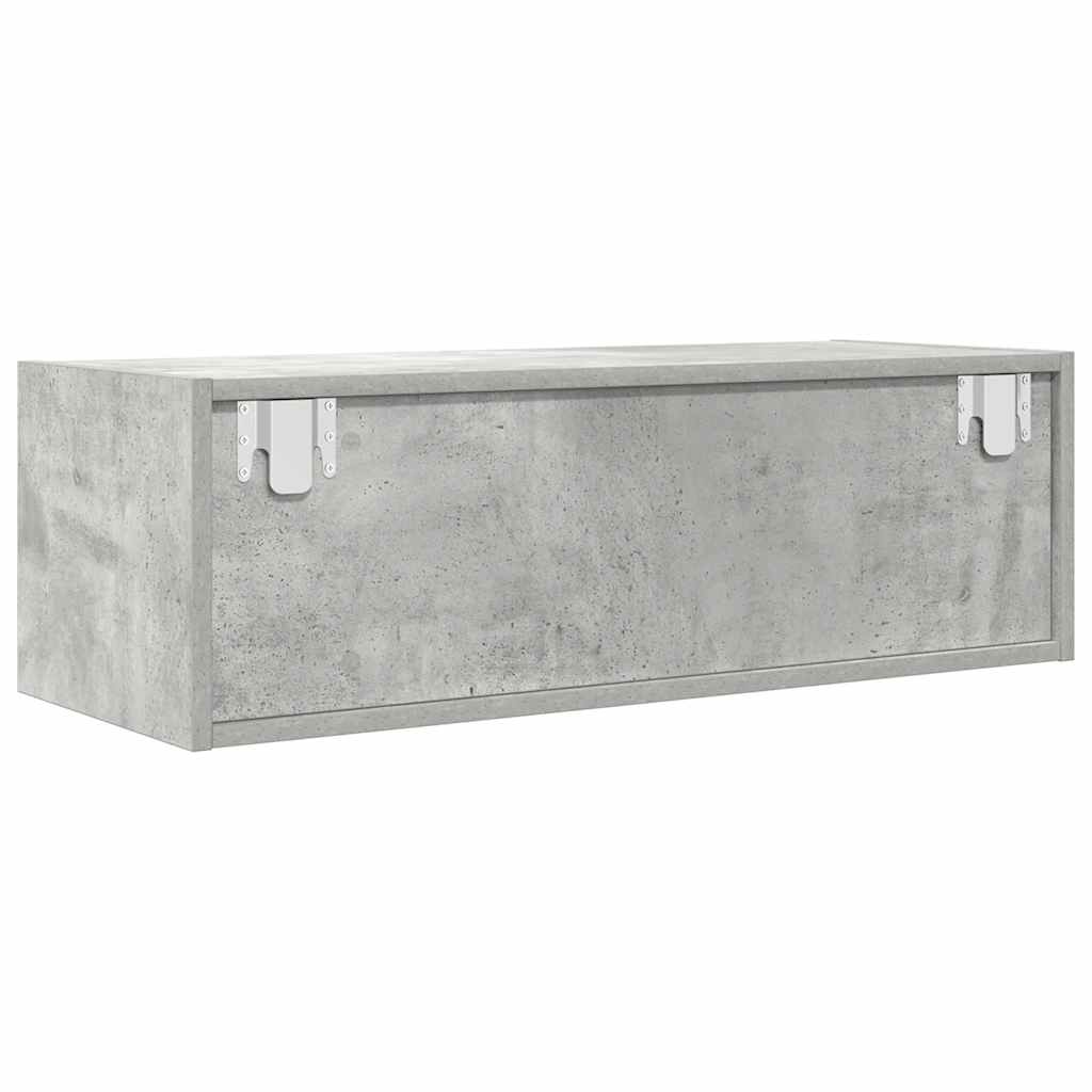 Dulap TV Beton Gri 80x31x25,5 cm Lemn prelucrat GartenMobel Dekor