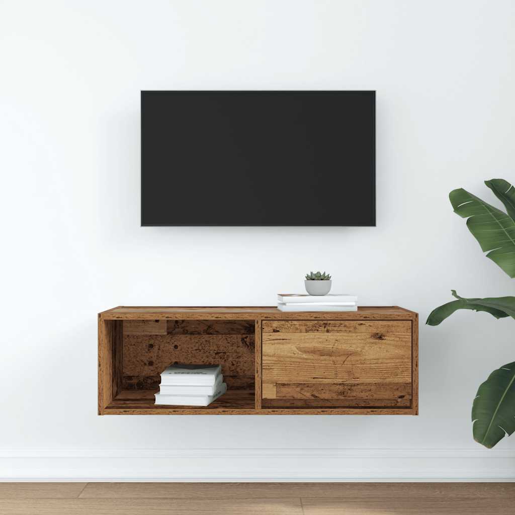 Dulap TV Lemn vechi 80x31x25,5 cm Lemn prelucrat GartenMobel Dekor