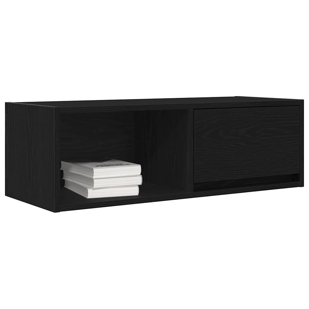 Dulap TV Stejar negru 80x31x25,5 cm Lemn prelucrat GartenMobel Dekor