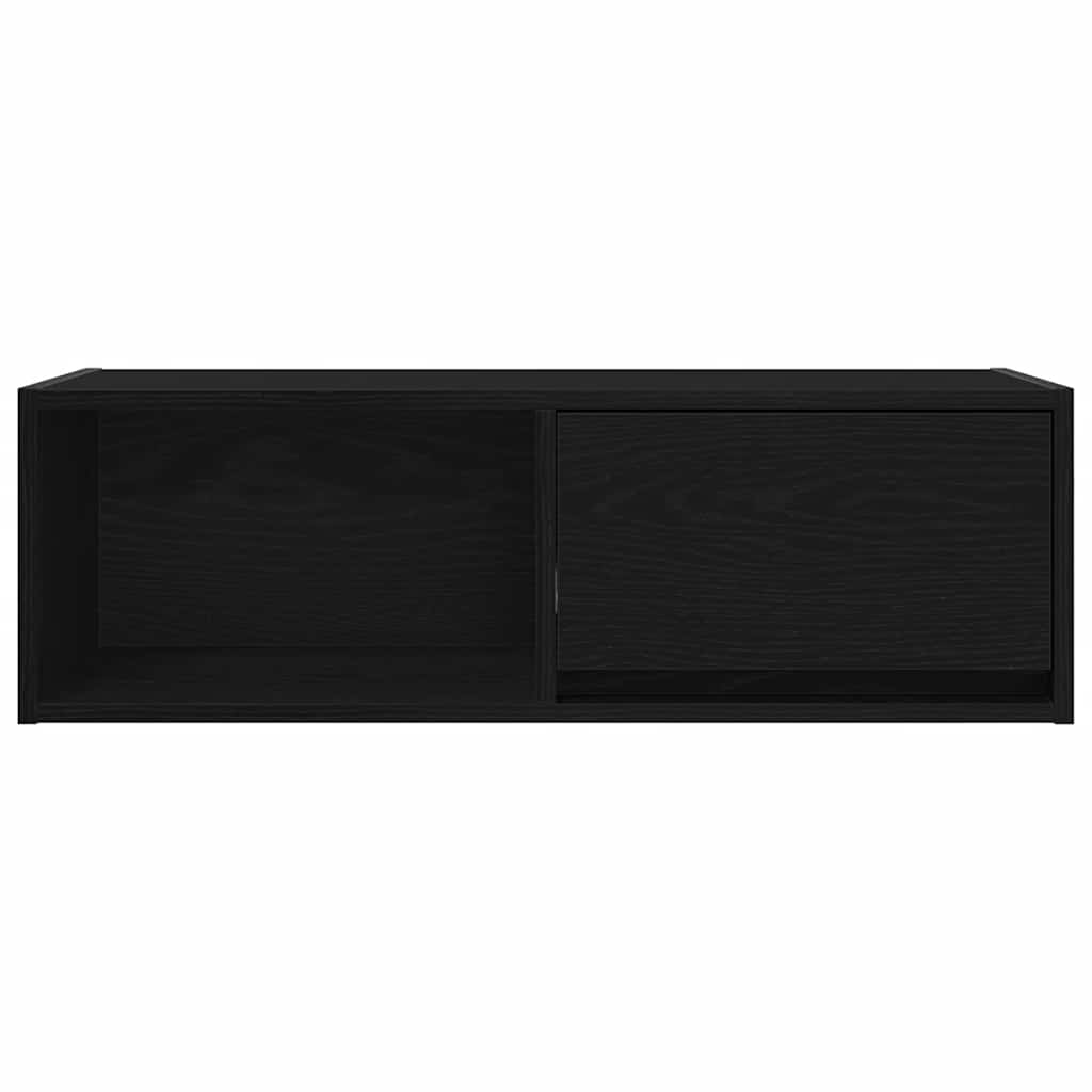 Dulap TV Stejar negru 80x31x25,5 cm Lemn prelucrat GartenMobel Dekor