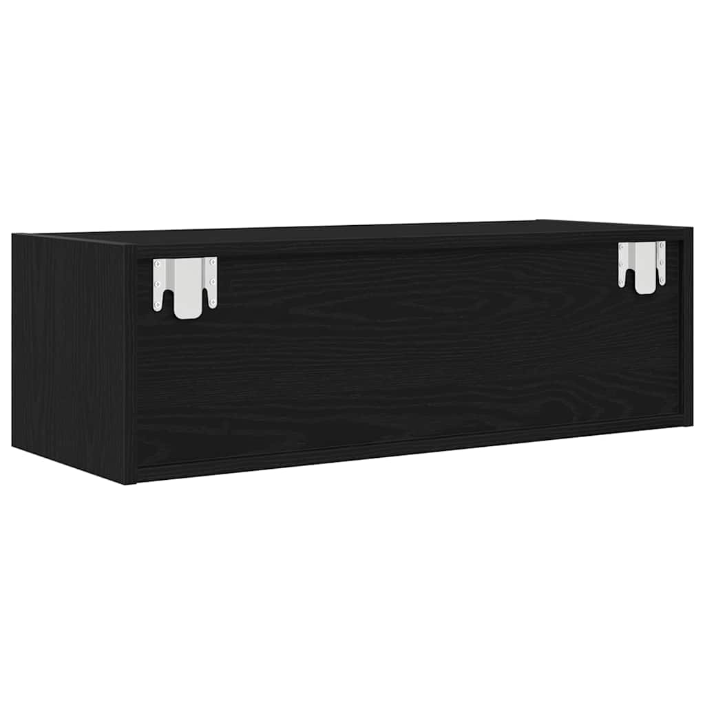Dulap TV Stejar negru 80x31x25,5 cm Lemn prelucrat GartenMobel Dekor