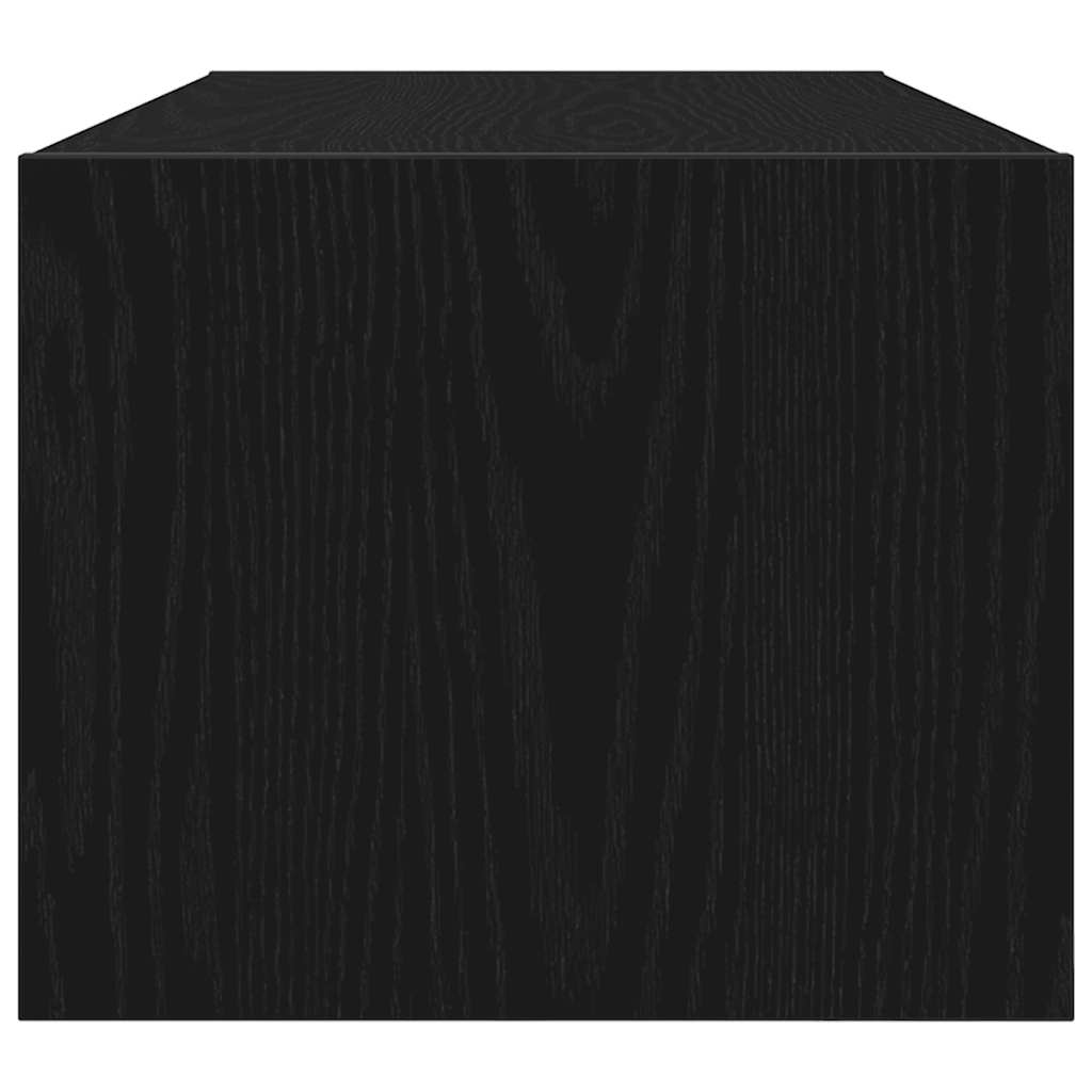 Dulap TV Stejar negru 80x31x25,5 cm Lemn prelucrat GartenMobel Dekor