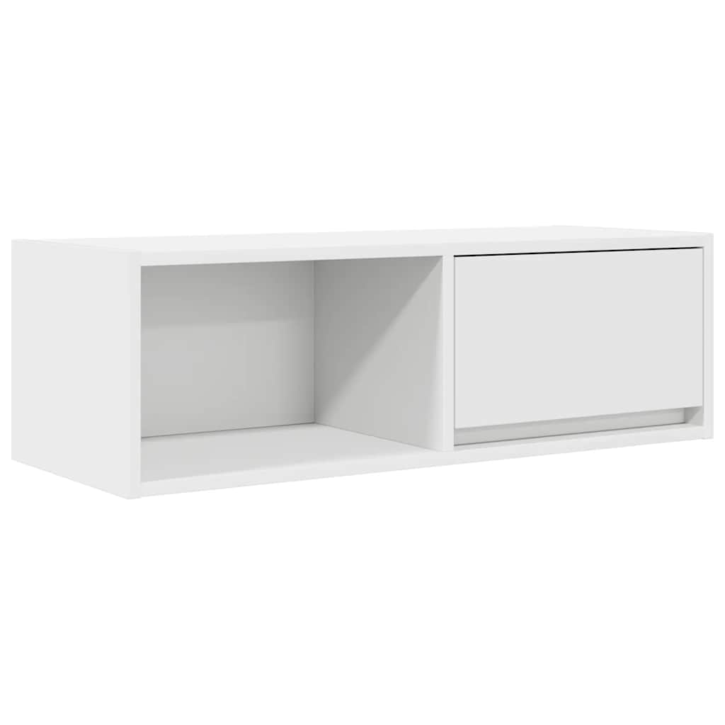 Dulap TV alb 80x31x25,5 cm lemn prelucrat GartenMobel Dekor
