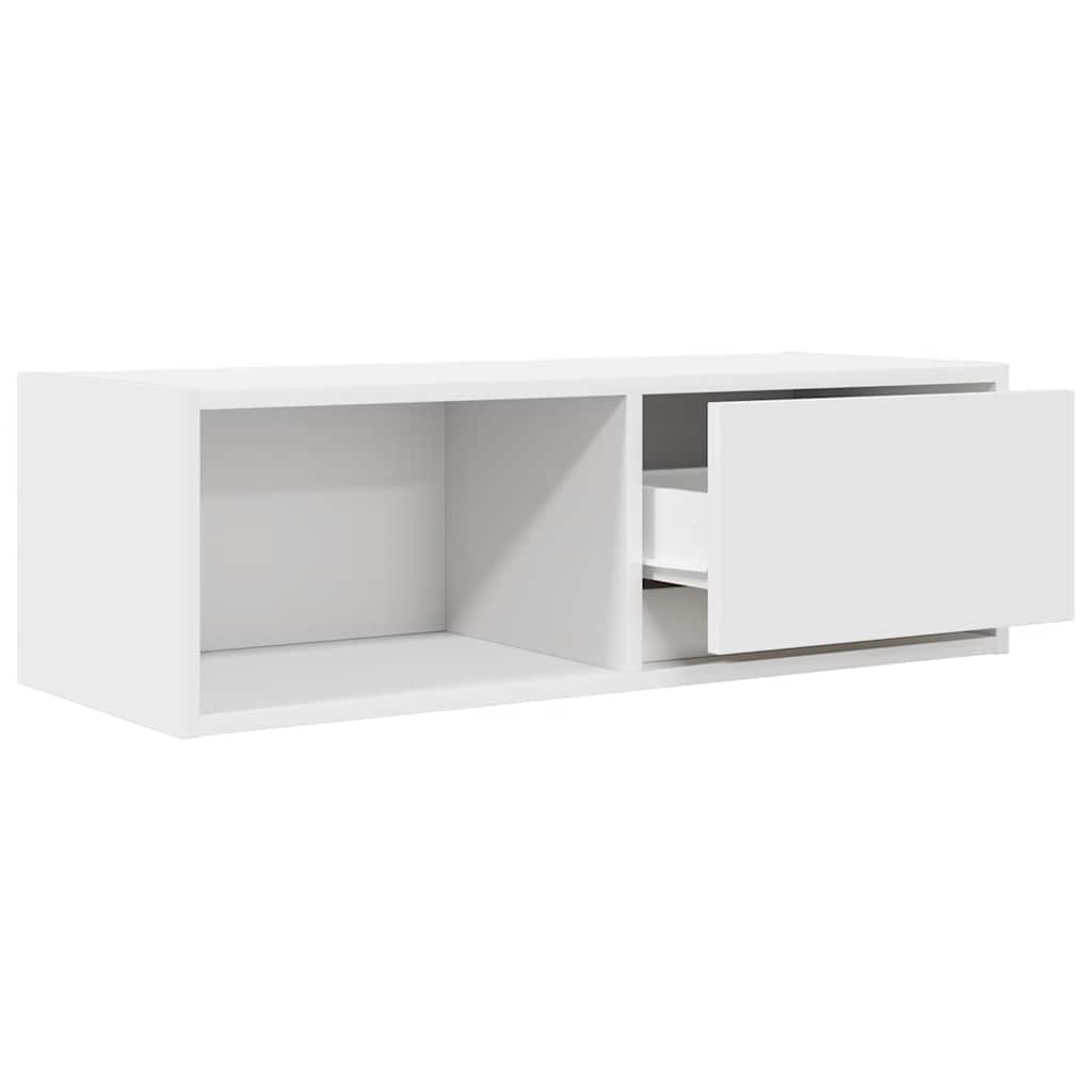 Dulap TV alb 80x31x25,5 cm lemn prelucrat GartenMobel Dekor