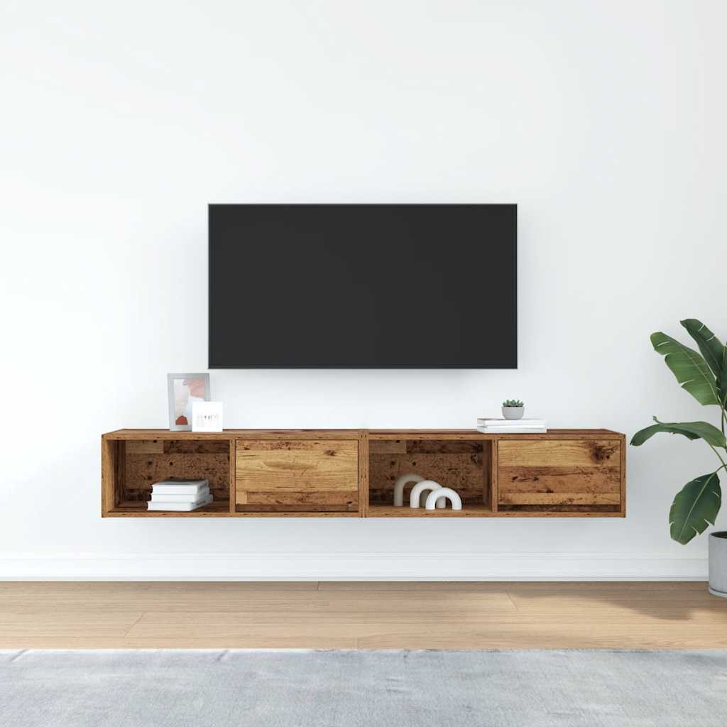 Dulapuri TV 2 buc Lemn vechi 80x31x25,5 cm Lemn prelucrat GartenMobel Dekor