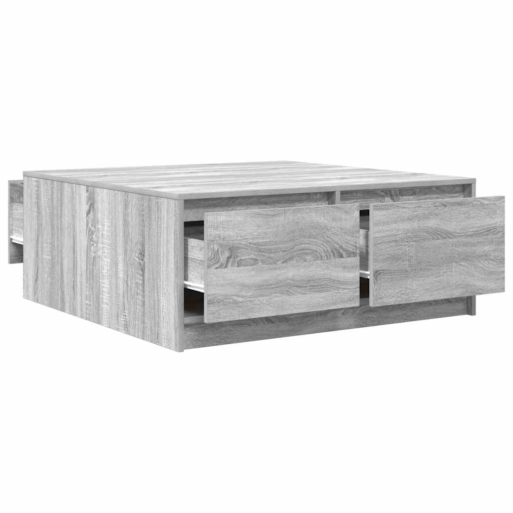 Masuta de cafea cu sertare Gri Sonoma 100x100x40 cm GartenMobel Dekor