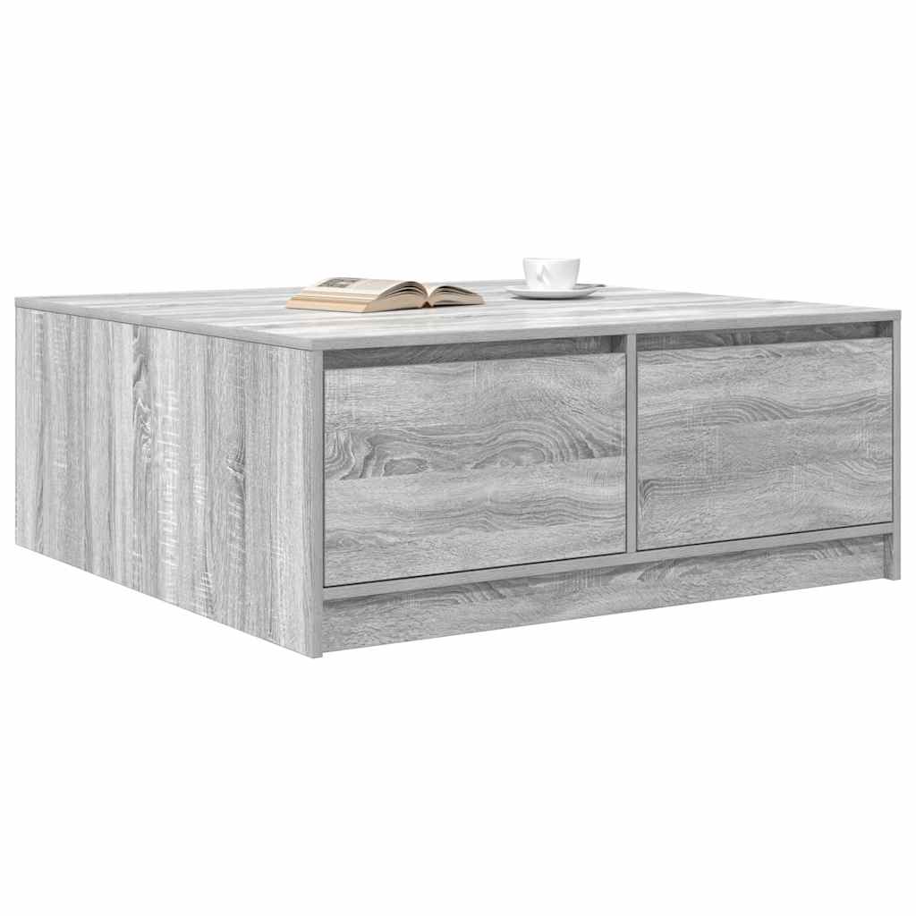 Masuta de cafea cu sertare Gri Sonoma 100x100x40 cm GartenMobel Dekor