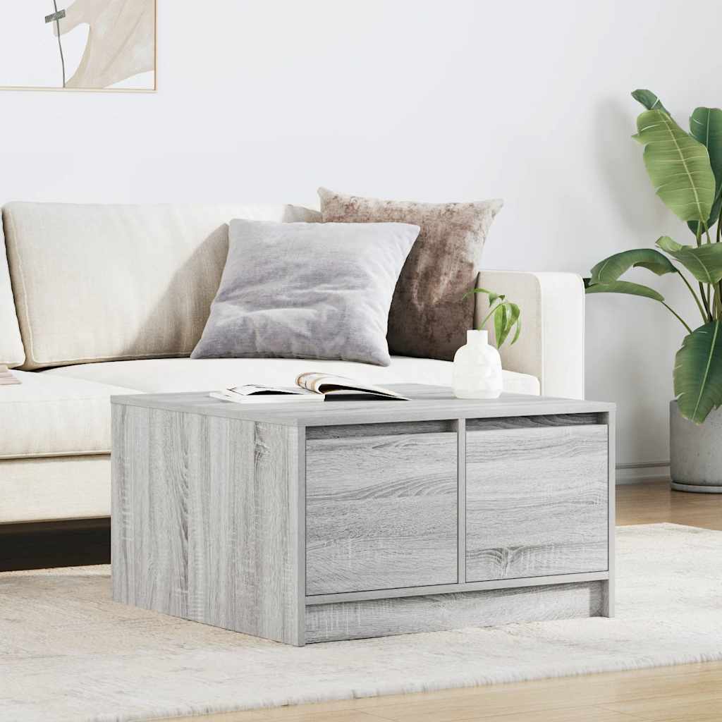 Masuta de cafea cu sertare Gri Sonoma 70,5x70x40 cm GartenMobel Dekor
