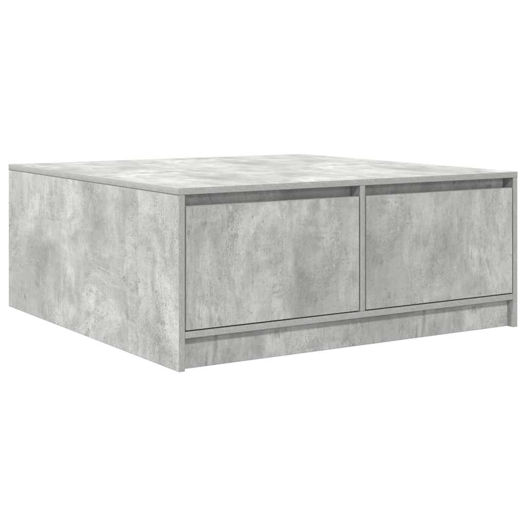 Masuta de cafea cu sertare Gri beton 100x100x40 cm GartenMobel Dekor