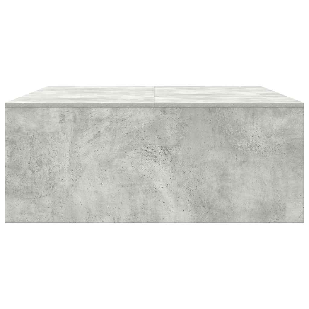 Masuta de cafea cu sertare Gri beton 100x100x40 cm GartenMobel Dekor