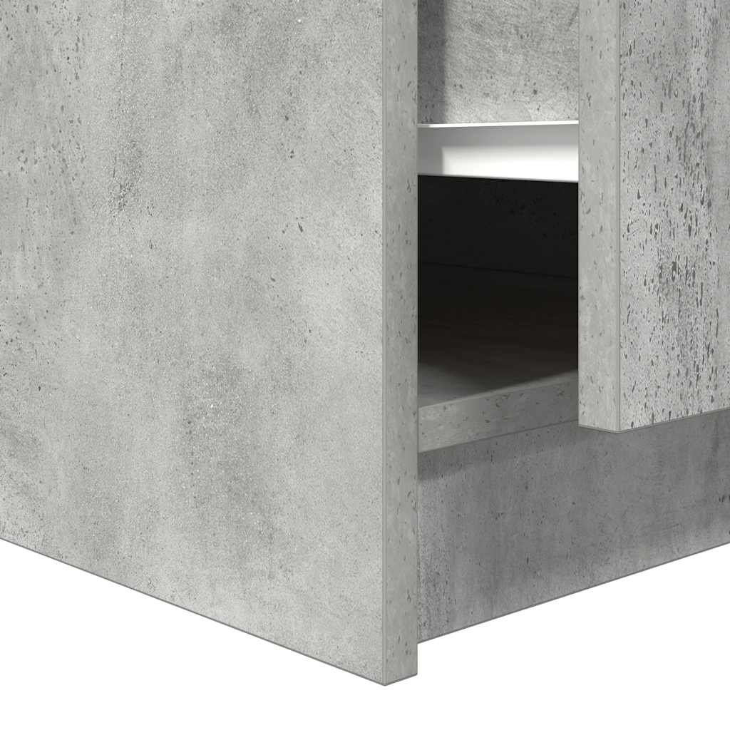 Masuta de cafea cu sertare Gri beton 100x100x40 cm GartenMobel Dekor
