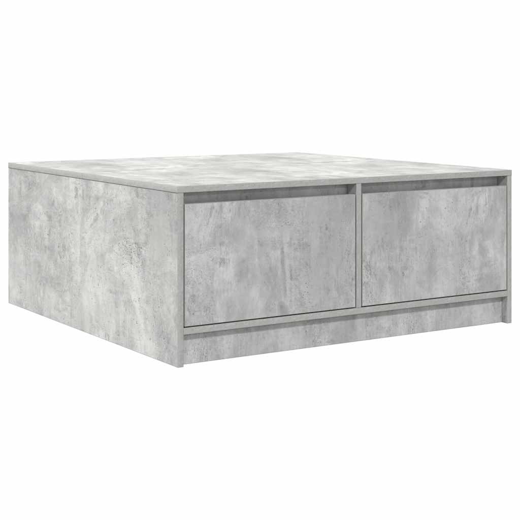 Masuta de cafea cu sertare Gri beton 100x100x40 cm GartenMobel Dekor