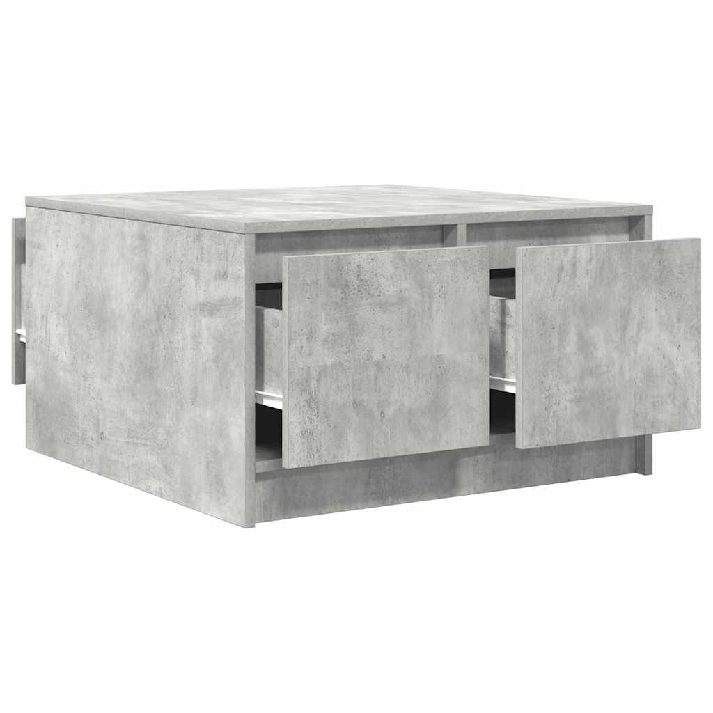 Masuta de cafea cu sertare Gri beton 70,5x70x40 cm GartenMobel Dekor