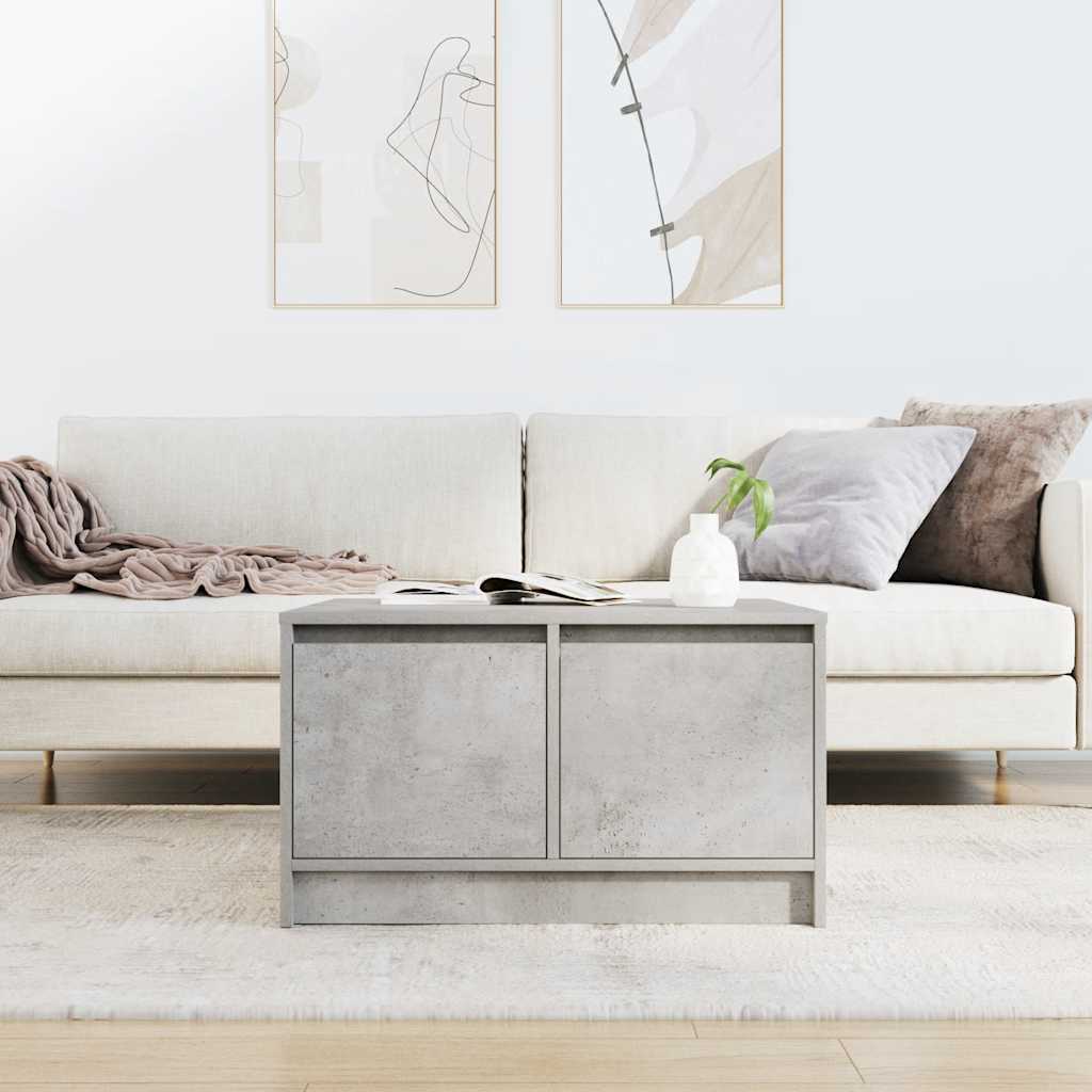 Masuta de cafea cu sertare Gri beton 70,5x70x40 cm GartenMobel Dekor