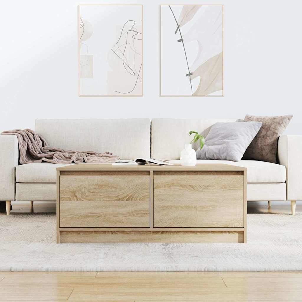 Masuta de cafea cu sertare Stejar Sonoma 100x100x40 cm GartenMobel Dekor