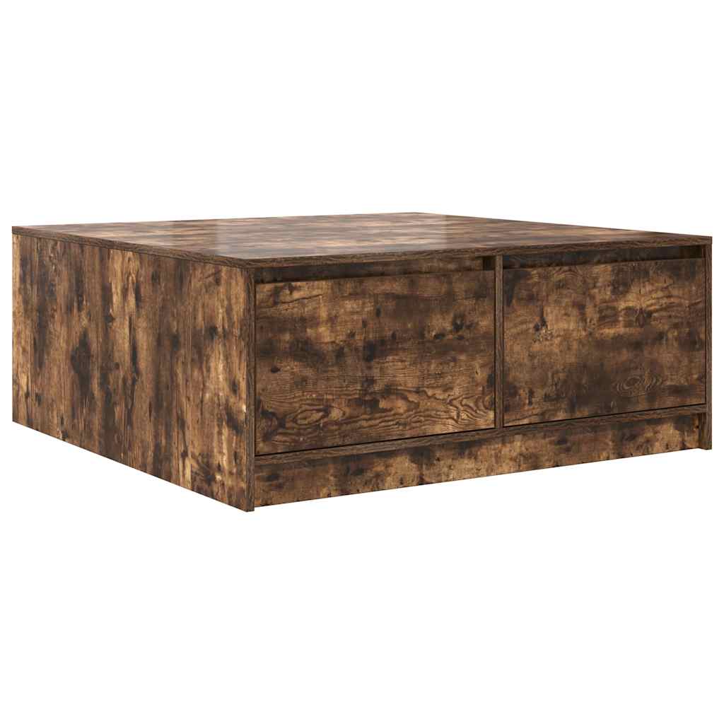 Masuta de cafea cu sertare Stejar afumat 100x100x40 cm GartenMobel Dekor