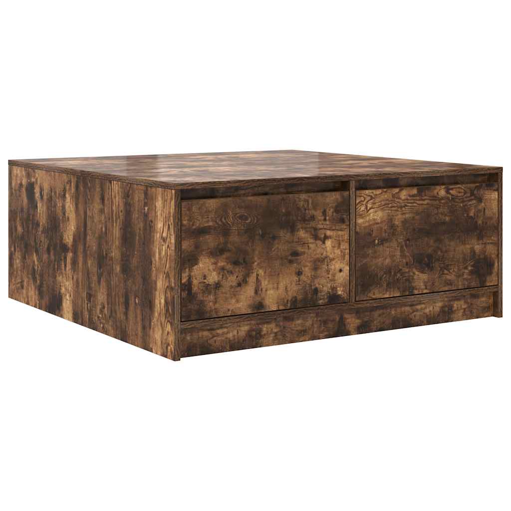 Masuta de cafea cu sertare Stejar afumat 100x100x40 cm GartenMobel Dekor
