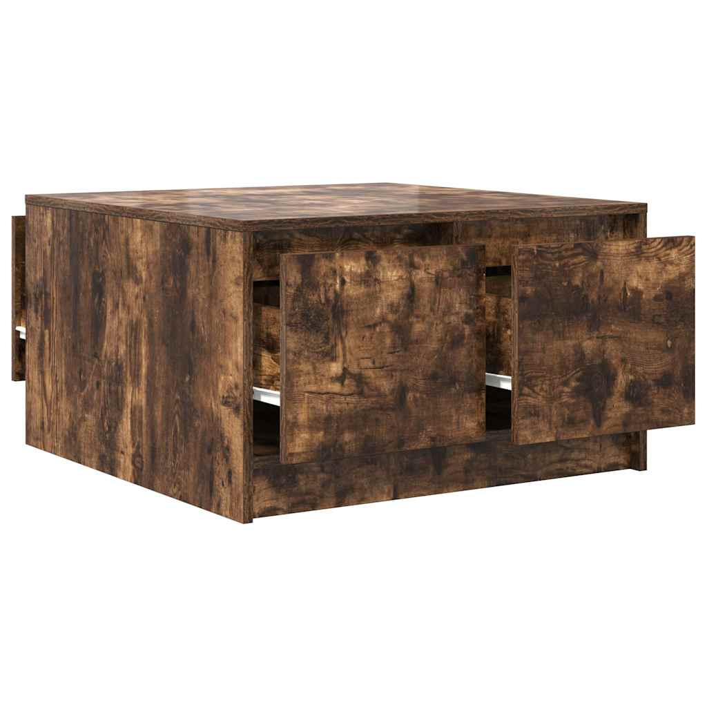 Masuta de cafea cu sertare Stejar afumat 70,5x70x40 cm GartenMobel Dekor