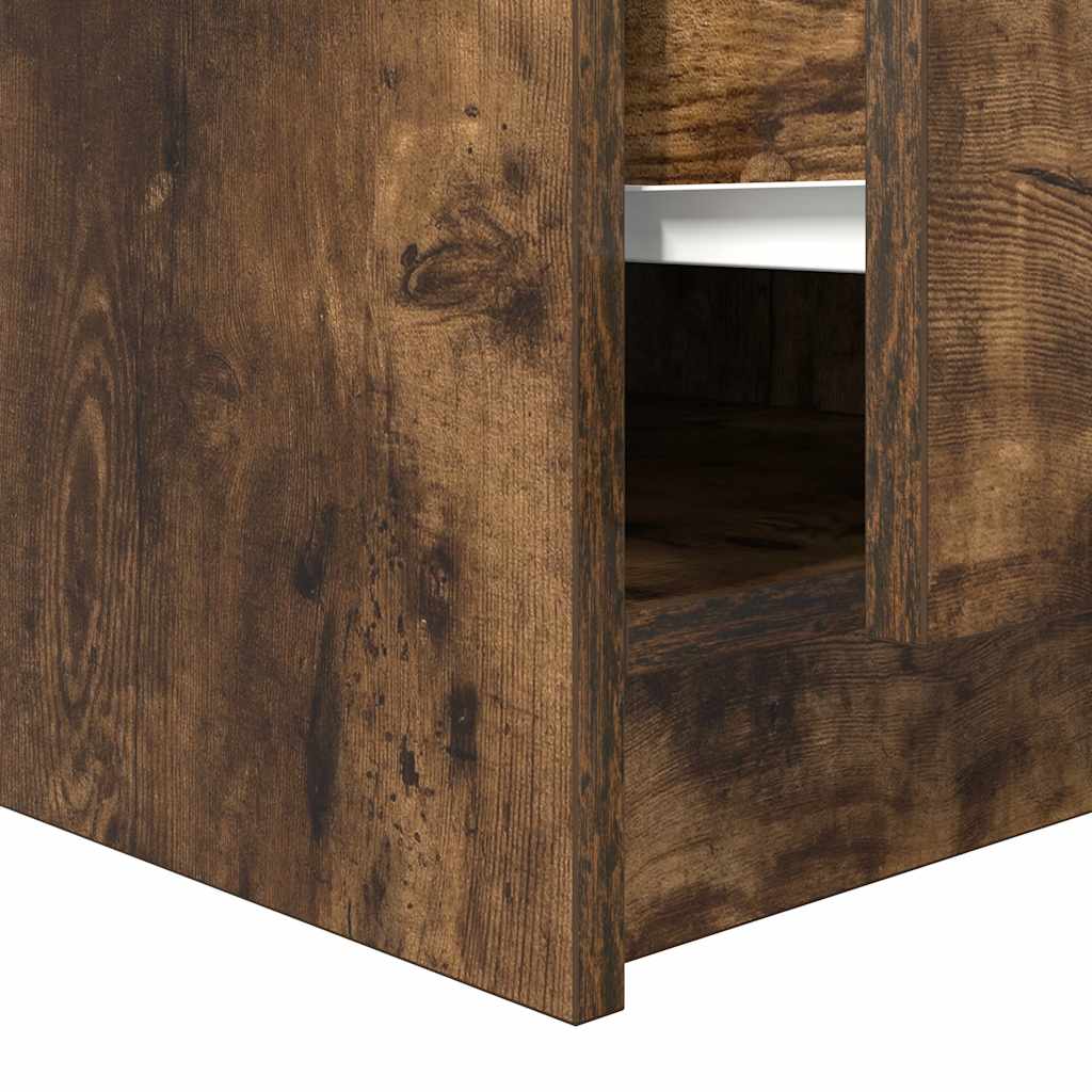 Masuta de cafea cu sertare Stejar afumat 70,5x70x40 cm GartenMobel Dekor