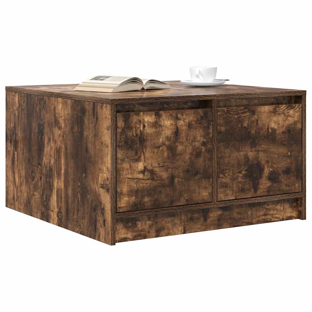 Masuta de cafea cu sertare Stejar afumat 70,5x70x40 cm GartenMobel Dekor