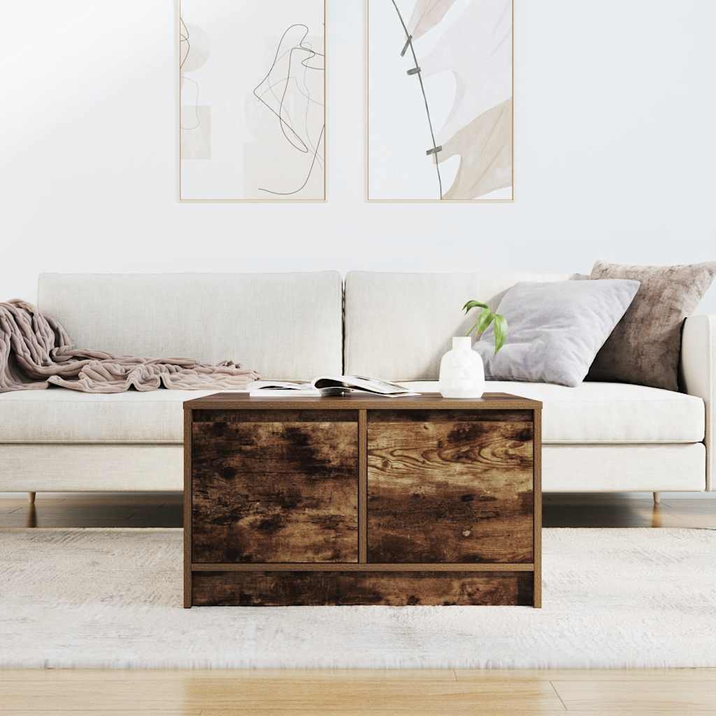 Masuta de cafea cu sertare Stejar afumat 70,5x70x40 cm GartenMobel Dekor