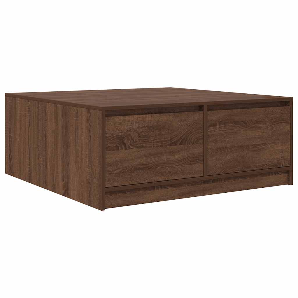 Masuta de cafea cu sertare Stejar maro 100x100x40 cm GartenMobel Dekor