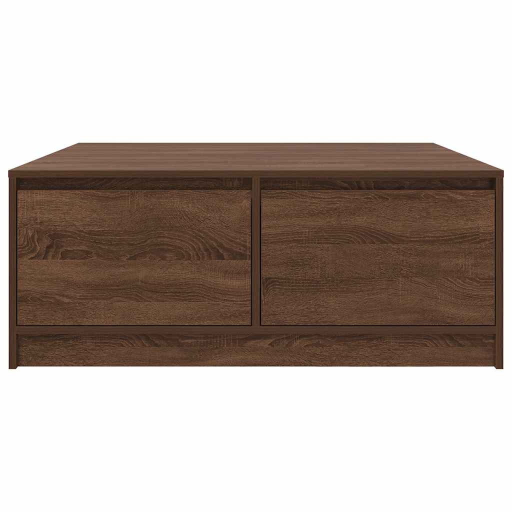Masuta de cafea cu sertare Stejar maro 100x100x40 cm GartenMobel Dekor