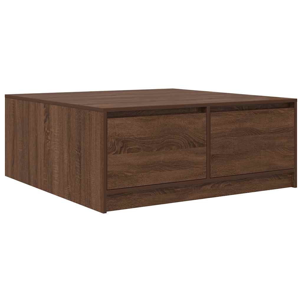 Masuta de cafea cu sertare Stejar maro 100x100x40 cm GartenMobel Dekor
