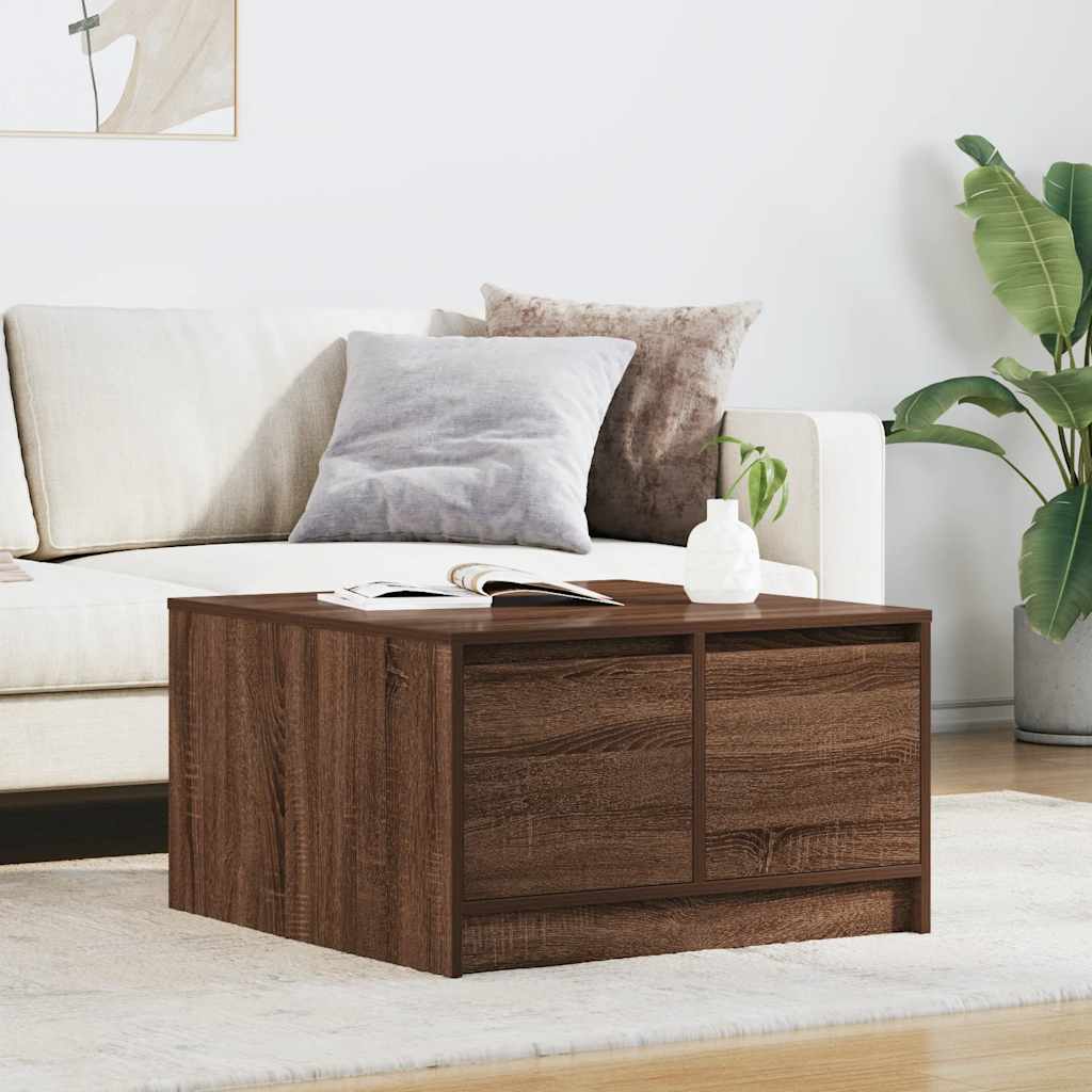 Masuta de cafea cu sertare Stejar maro 70,5x70x40 cm GartenMobel Dekor