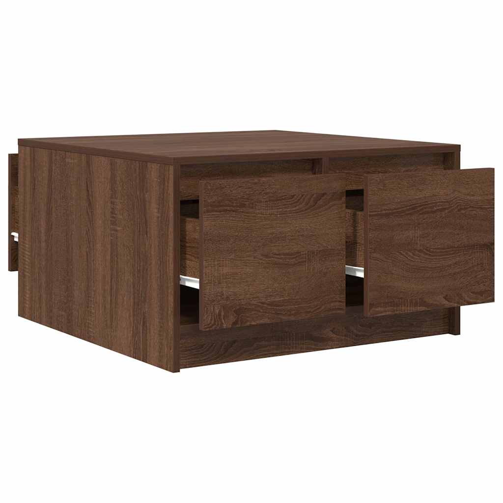 Masuta de cafea cu sertare Stejar maro 70,5x70x40 cm GartenMobel Dekor