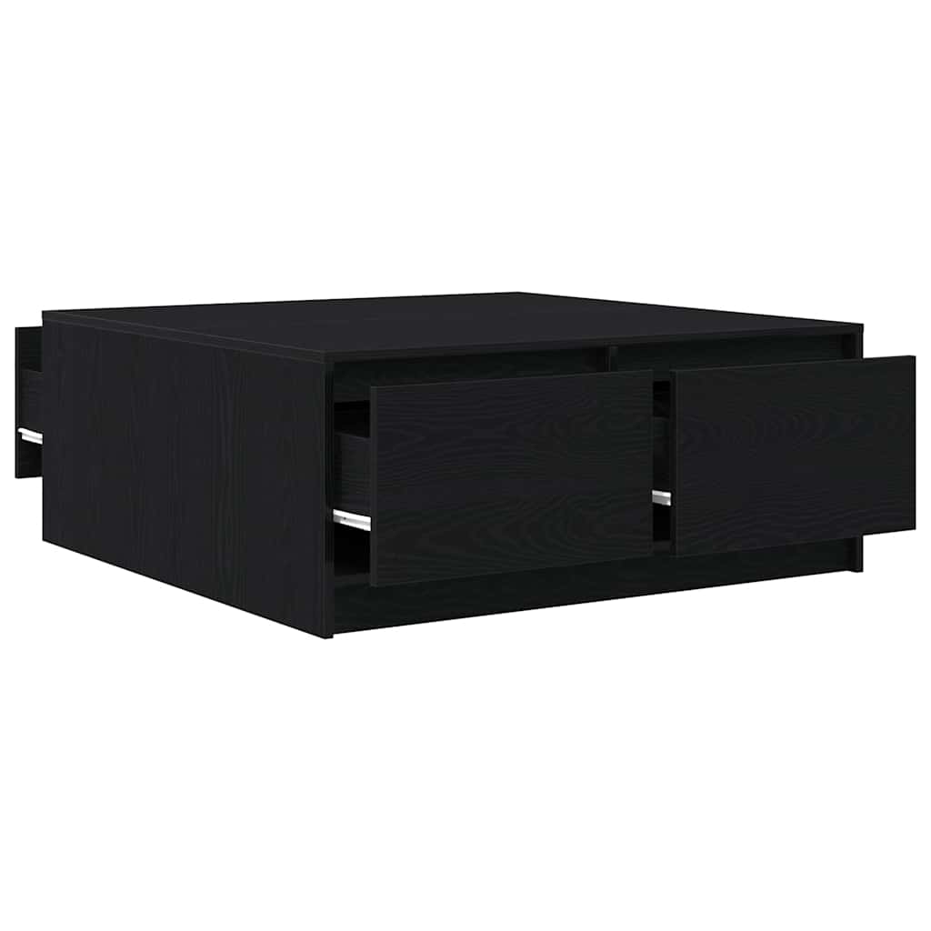 Masuta de cafea cu sertare Stejar negru 100x100x40 cm GartenMobel Dekor