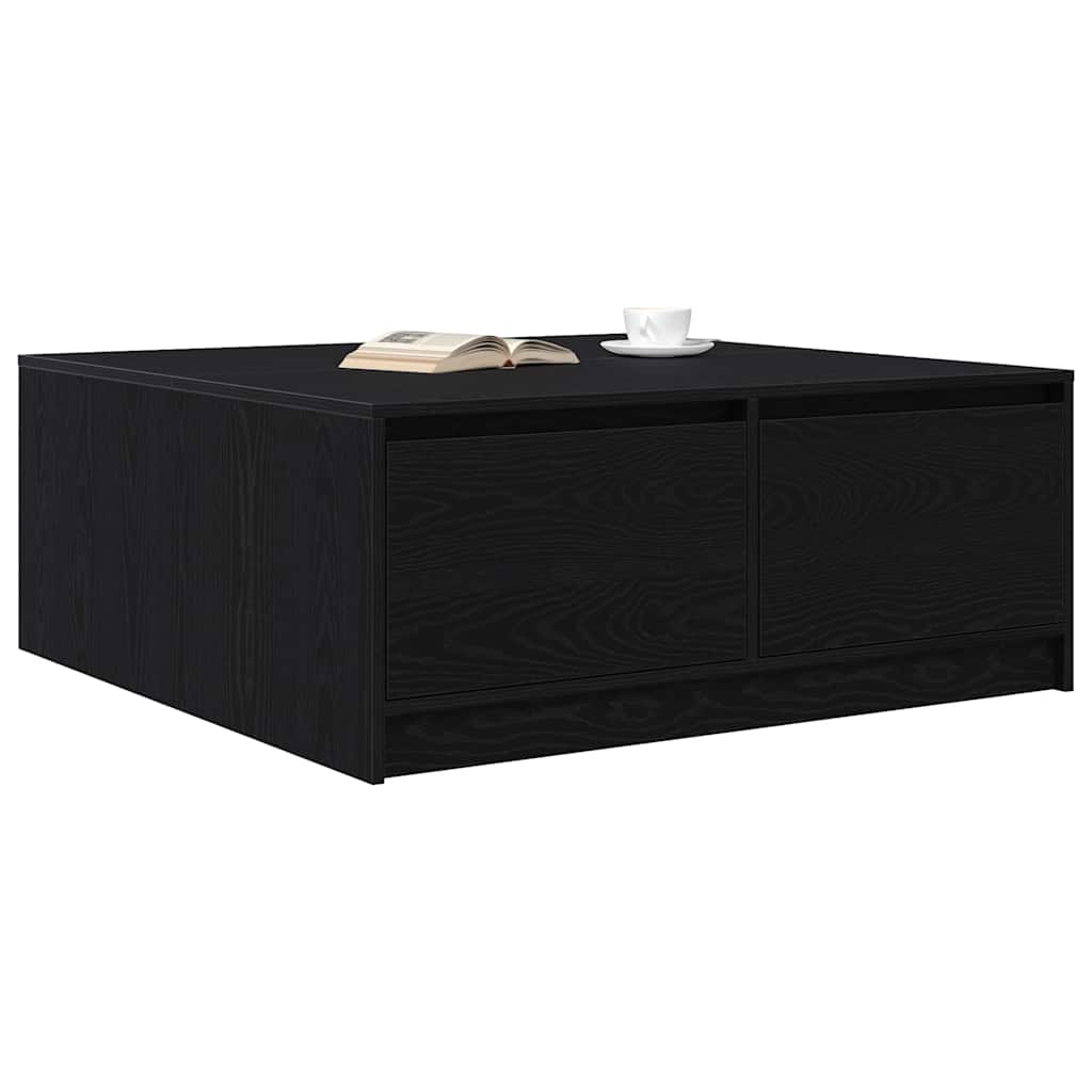 Masuta de cafea cu sertare Stejar negru 100x100x40 cm GartenMobel Dekor