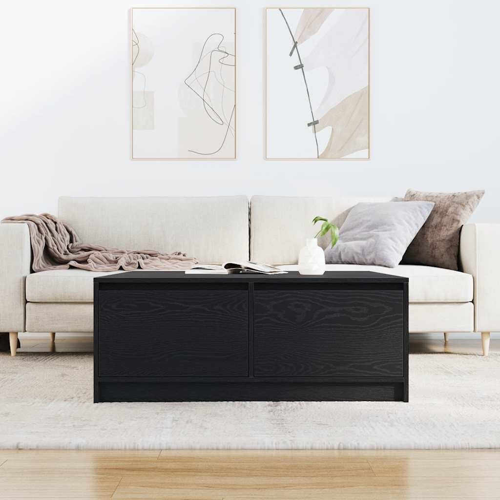 Masuta de cafea cu sertare Stejar negru 100x100x40 cm GartenMobel Dekor