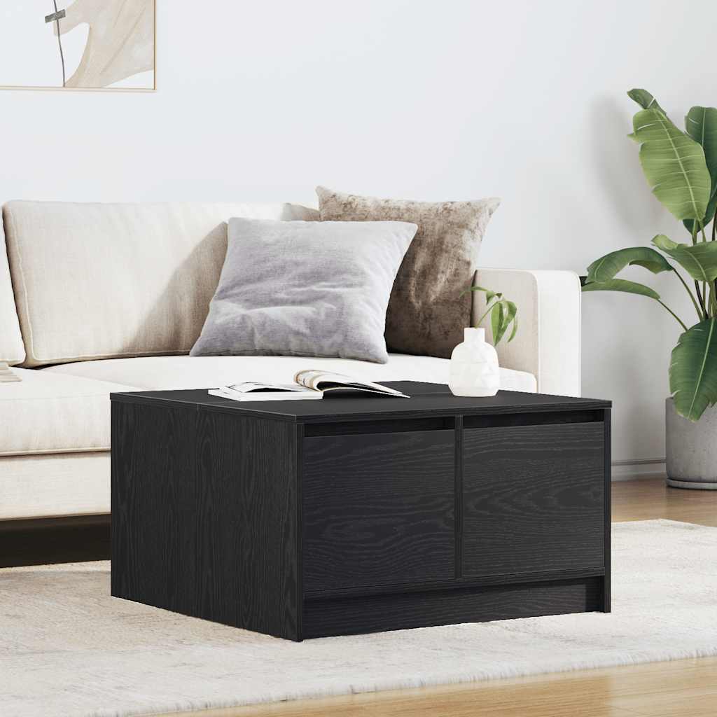 Masuta de cafea cu sertare Stejar negru 70,5x70x40 cm GartenMobel Dekor