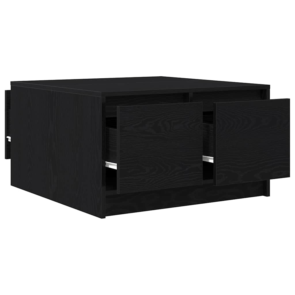 Masuta de cafea cu sertare Stejar negru 70,5x70x40 cm GartenMobel Dekor