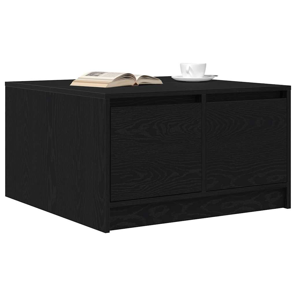 Masuta de cafea cu sertare Stejar negru 70,5x70x40 cm GartenMobel Dekor