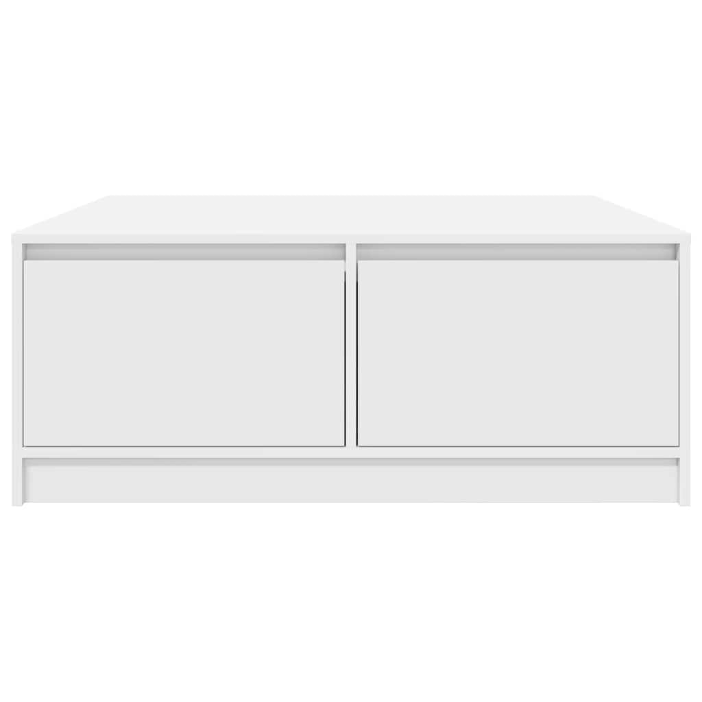 Masuta de cafea cu sertare alb 100x100x40 cm GartenMobel Dekor