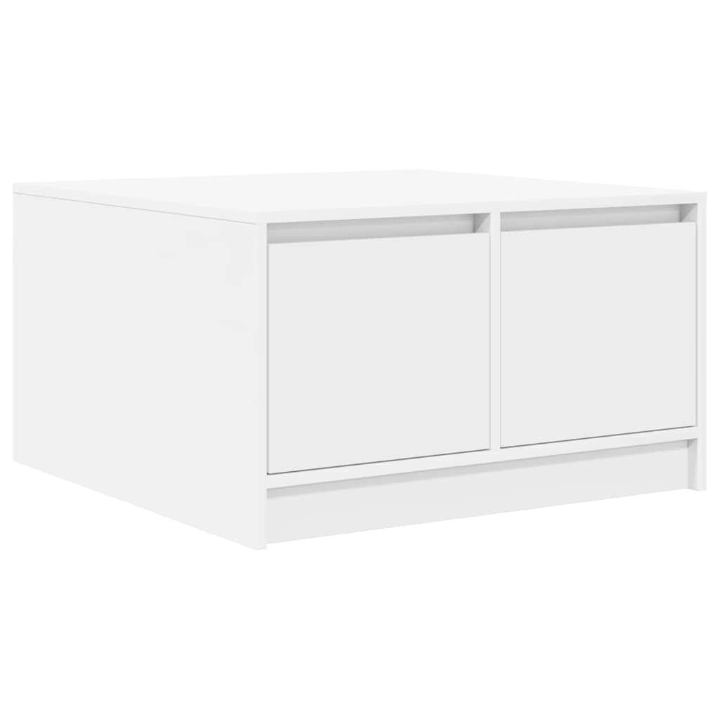 Masuta de cafea cu sertare alb 70,5x70x40 cm GartenMobel Dekor