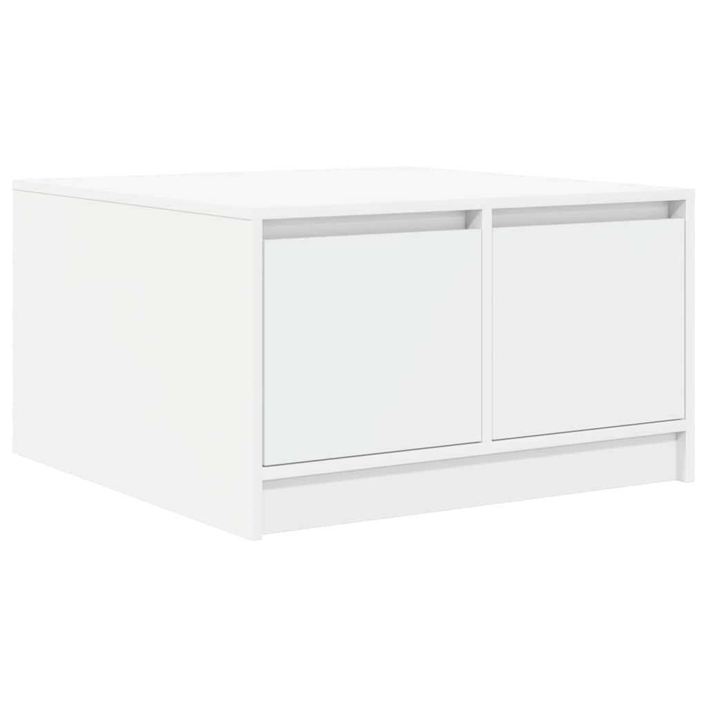 Masuta de cafea cu sertare alb 70,5x70x40 cm GartenMobel Dekor
