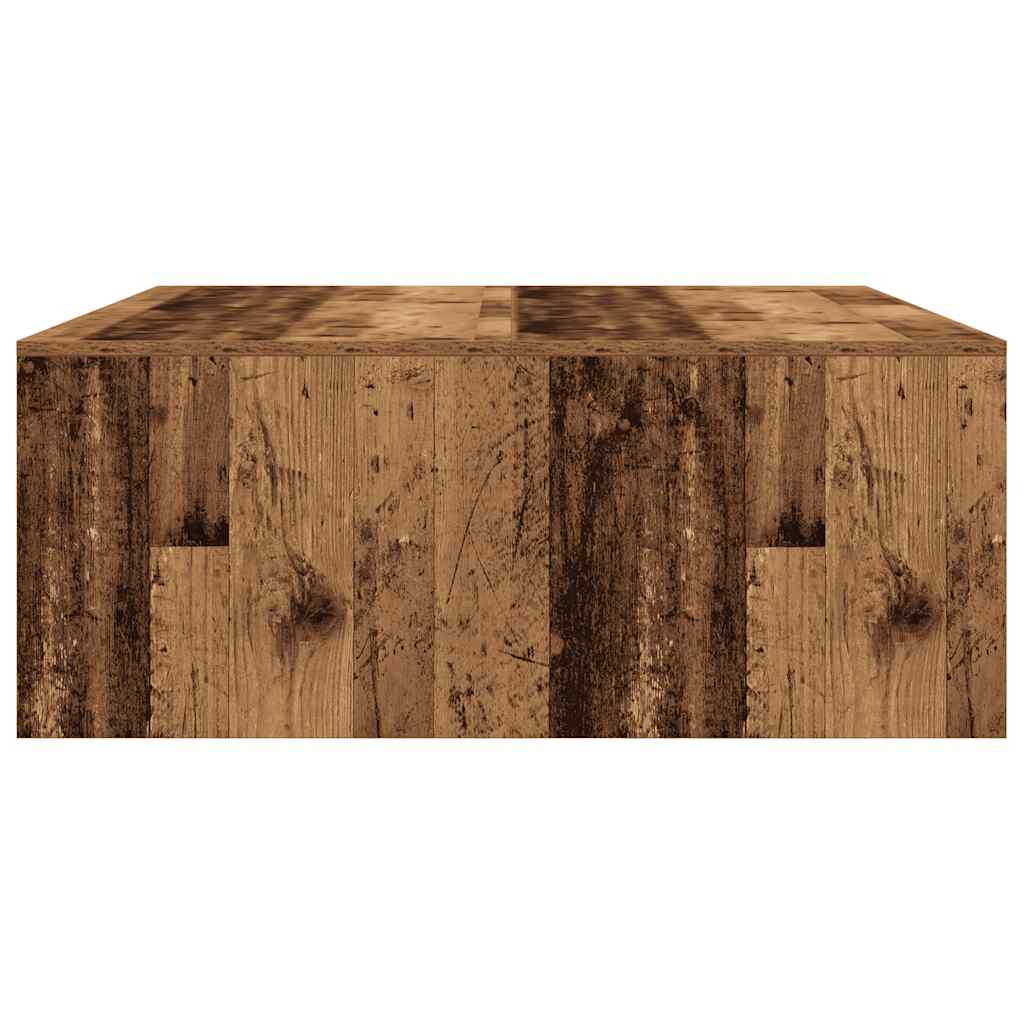 Masuta de cafea cu sertare din lemn vechi 100x100x40 cm GartenMobel Dekor