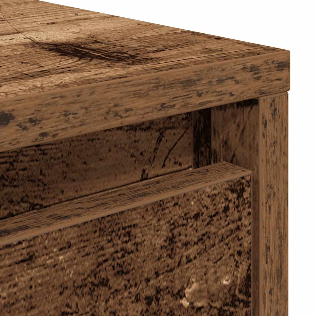 Masuta de cafea cu sertare din lemn vechi 100x100x40 cm GartenMobel Dekor