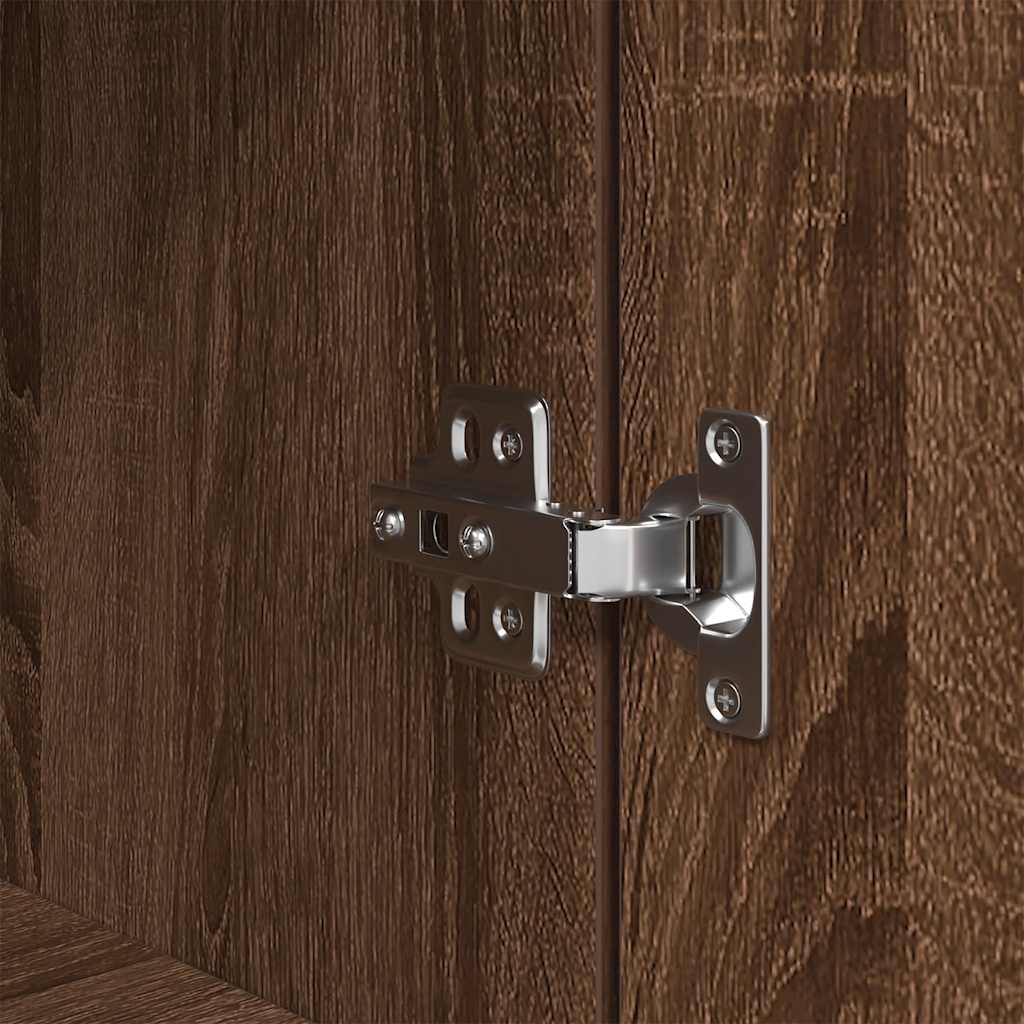 Noptiera din stejar maro 39x35x125 cm lemn prelucrat GartenMobel Dekor