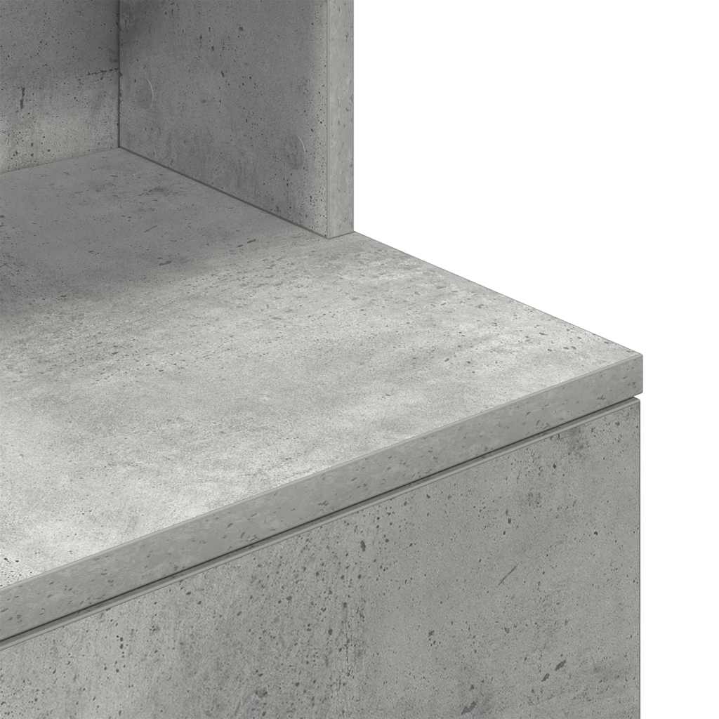 Noptiera gri beton 39x35x125 cm lemn prelucrat GartenMobel Dekor