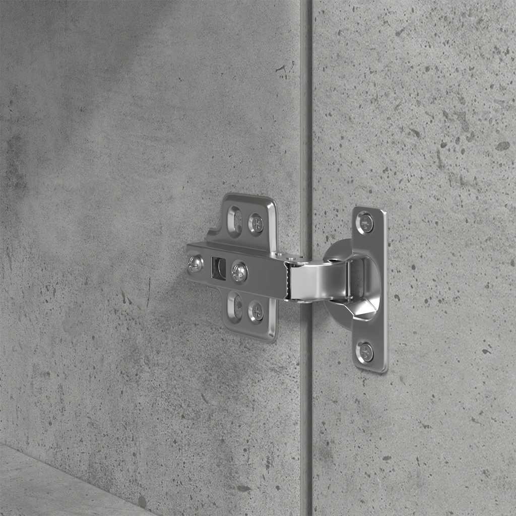 Noptiera gri beton 39x35x125 cm lemn prelucrat GartenMobel Dekor