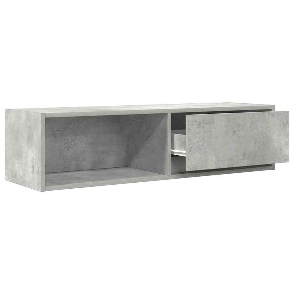 Comodă TV, gri beton, 100x31x25,5 cm, lemn prelucrat GartenMobel Dekor
