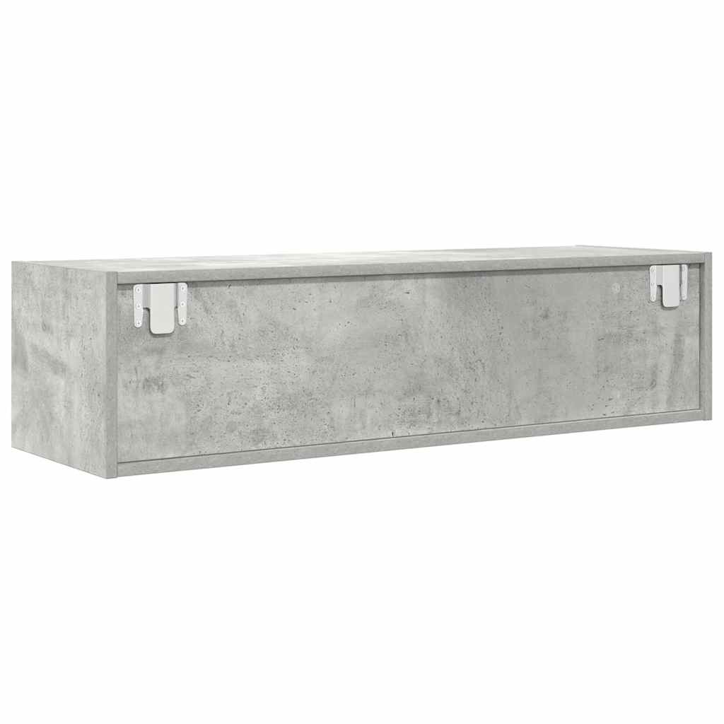 Comodă TV, gri beton, 100x31x25,5 cm, lemn prelucrat GartenMobel Dekor