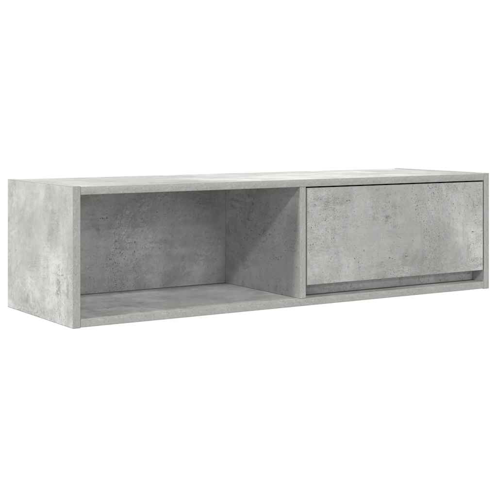 Comodă TV, gri beton, 100x31x25,5 cm, lemn prelucrat GartenMobel Dekor