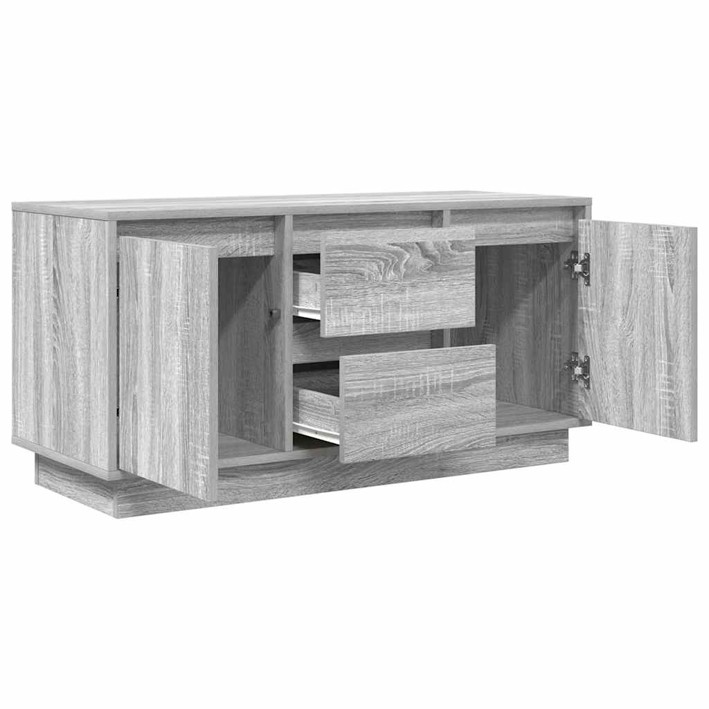 Comodă TV cu lumini LED, gri sonoma, 100x41x50 cm GartenMobel Dekor